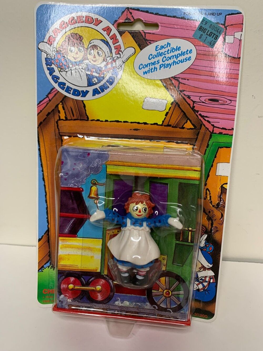 Raggedy Ann Train Playhouse Rubber Figure Tara Toy Corp NEW 1988 3"